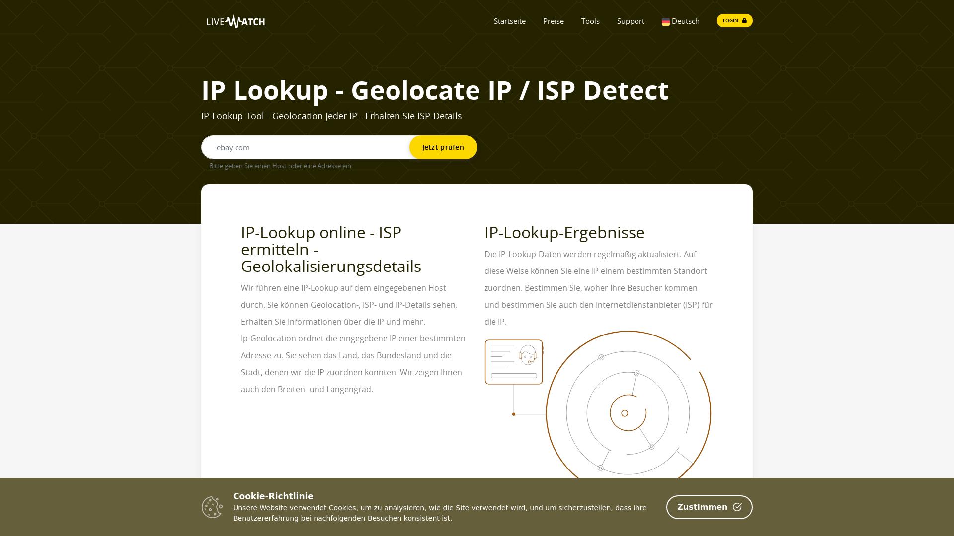 IPLookup Geolocation von IP, IPSErkennung, ProxyErkennung IPAdresse