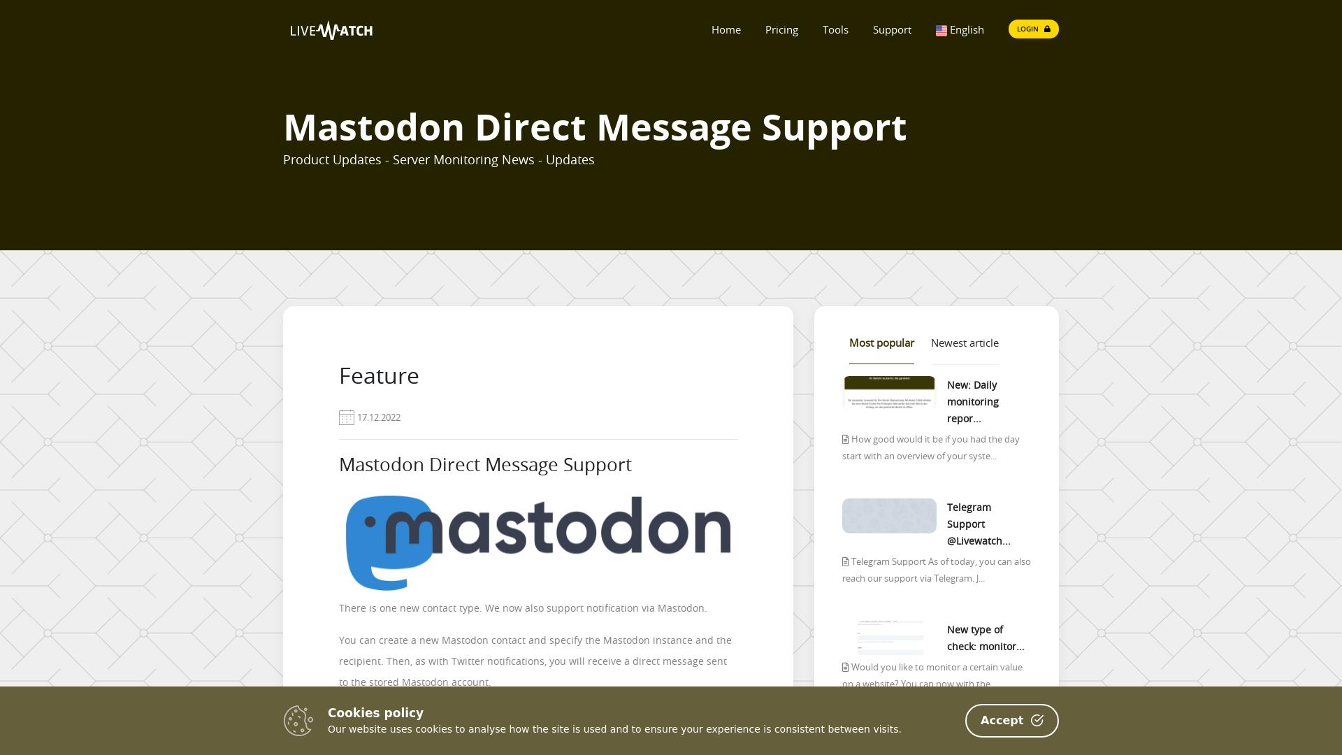News - Mastodon Direct Message Support